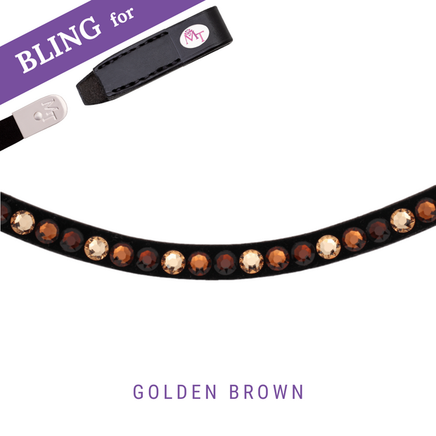 Golden Brown Stirnband Bling Swing