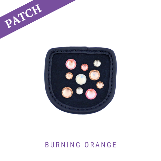 Burning Orange Reithandschuh Patches