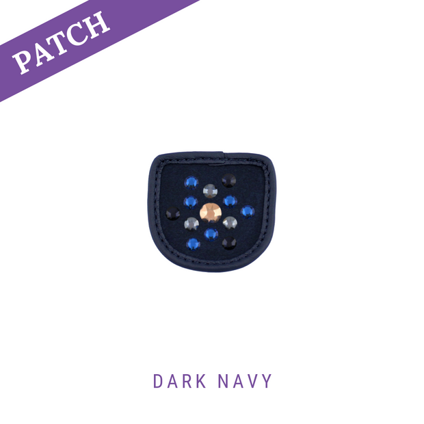Dark Navy Reithandschuh Patches