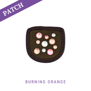 Burning Orange Reithandschuh Patches