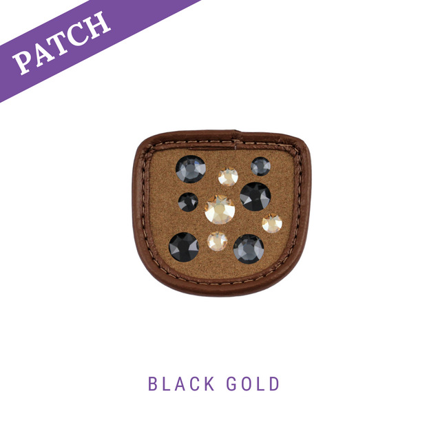 Black Gold  Reithandschuh Patches