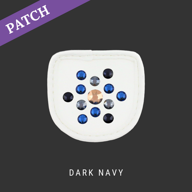 Dark Navy Reithandschuh Patches