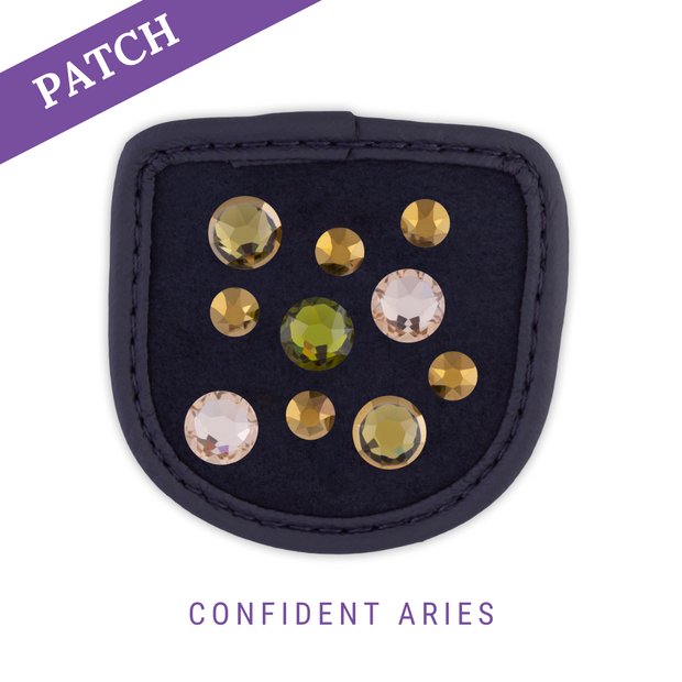 Confident Aries Reithandschuh Patch blau