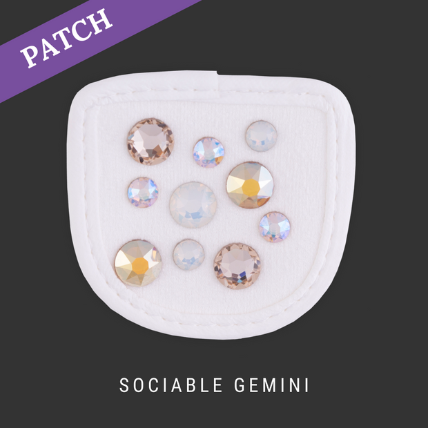 Sociable Gemini Reithandschuh Patch weiß