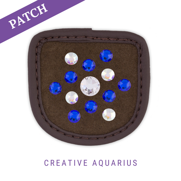 Creative Aquarius Reithandschuh Patch braun