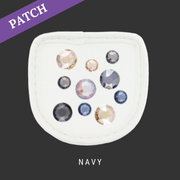 Navy Reithandschuh Patches