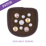 Sociable Gemini Reithandschuh Patch braun