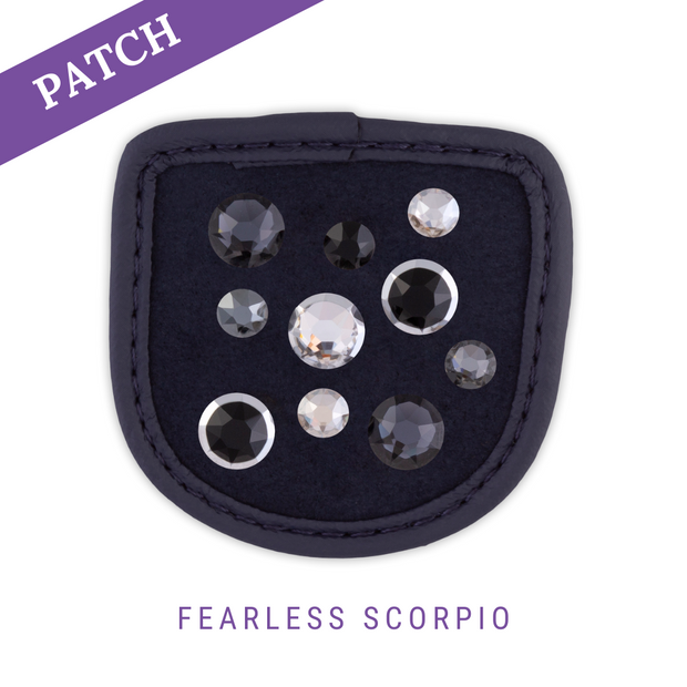 Fearless Scorpio Reithandschuh Patch blau