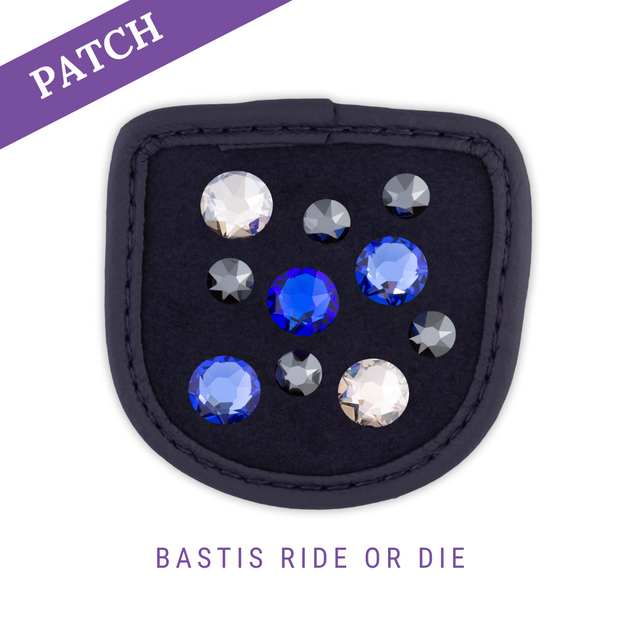 Bastis Ride or Die by Basti Reithandschuh Patch blau