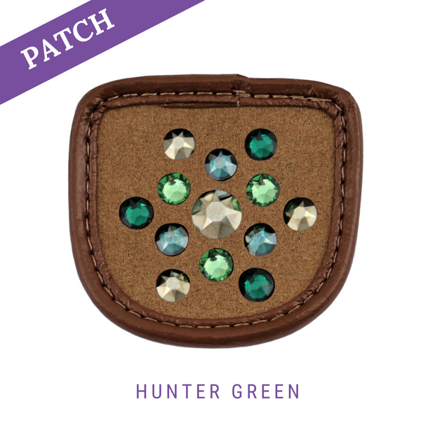 Hunter Green Reithandschuh Patches