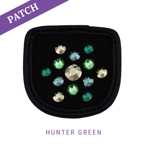 Hunter Green Reithandschuh Patches