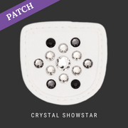 Crystal Showstar Reithandschuh Patch weiß