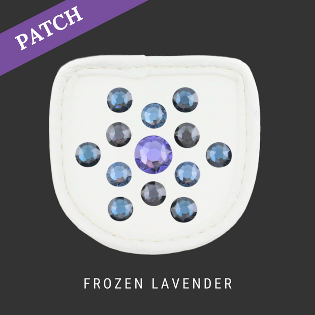 Frozen Lavender by Keira Khodara Reithandschuh Patch weiß