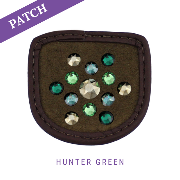 Hunter Green Reithandschuh Patches