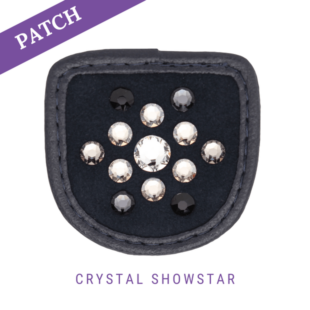 Crystal Showstar Reithandschuh Patch blau