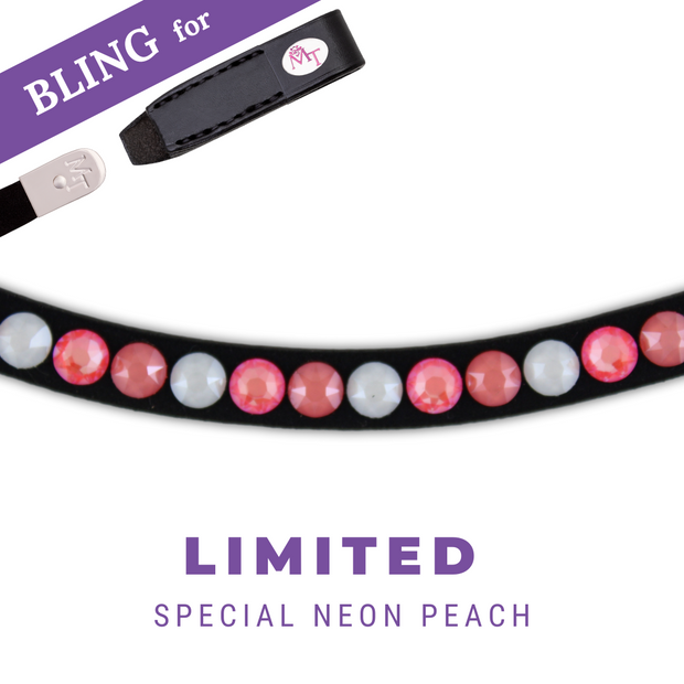 Special Neon Peach Stirnband Bling Swing