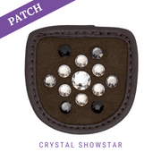 Crystal Showstar Reithandschuh Patch braun