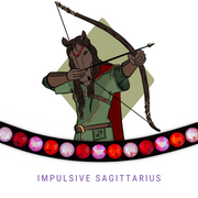 Impulsive Sagittarius Stirnband Bling Swing