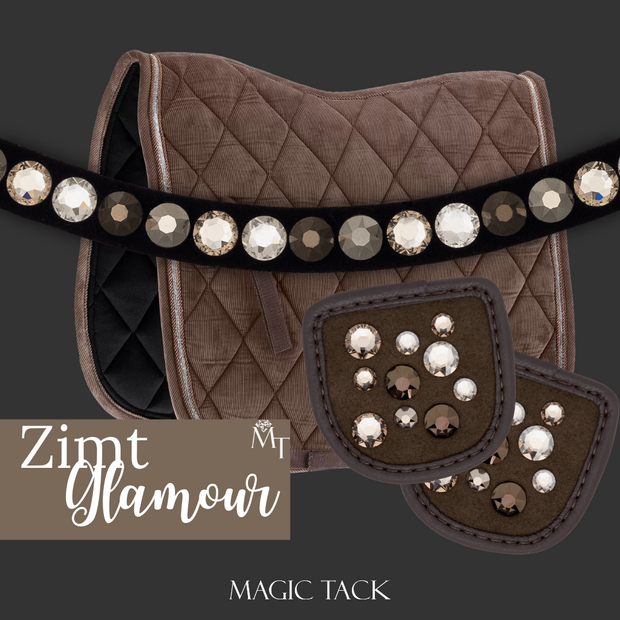 Zimt Glamour Reithandschuh Patches