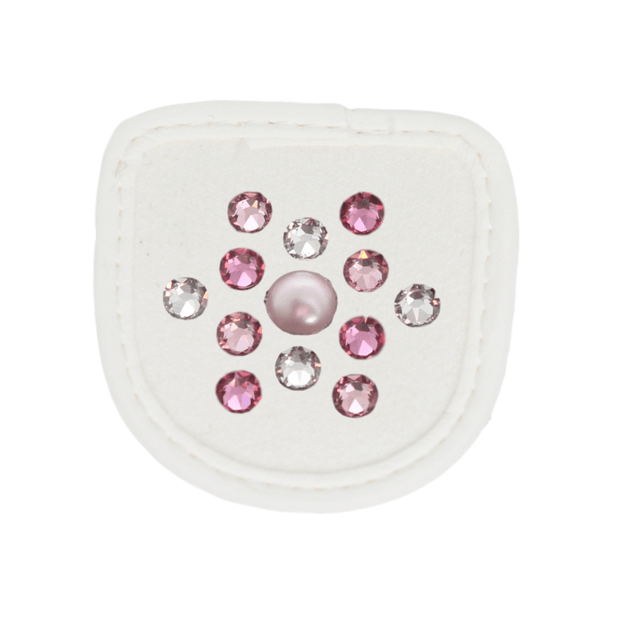Rose Power Reithandschuh Patch weiß