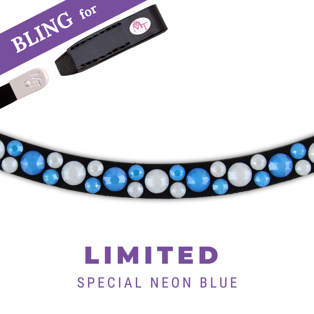 Special Neon Blue Stirnband Bling Swing