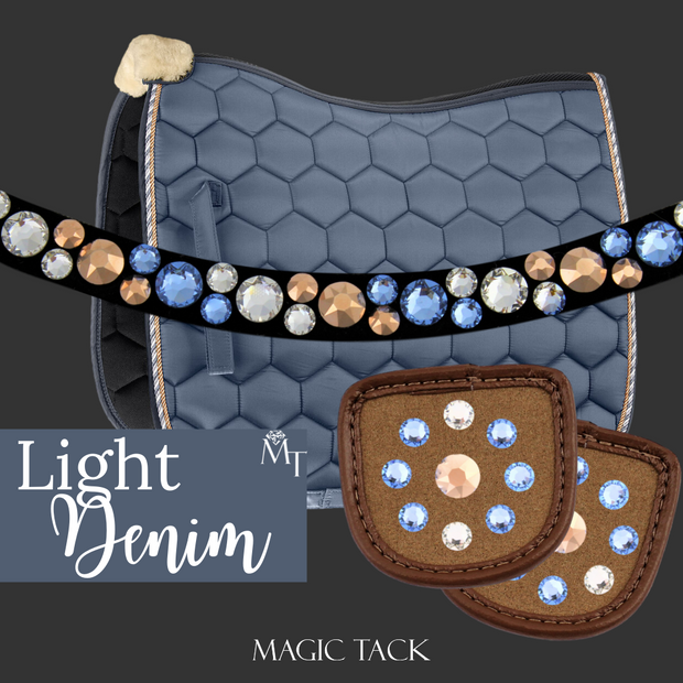 Light Denim Stirnband Bling Swing