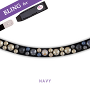 Navy Stirnband Bling Swing