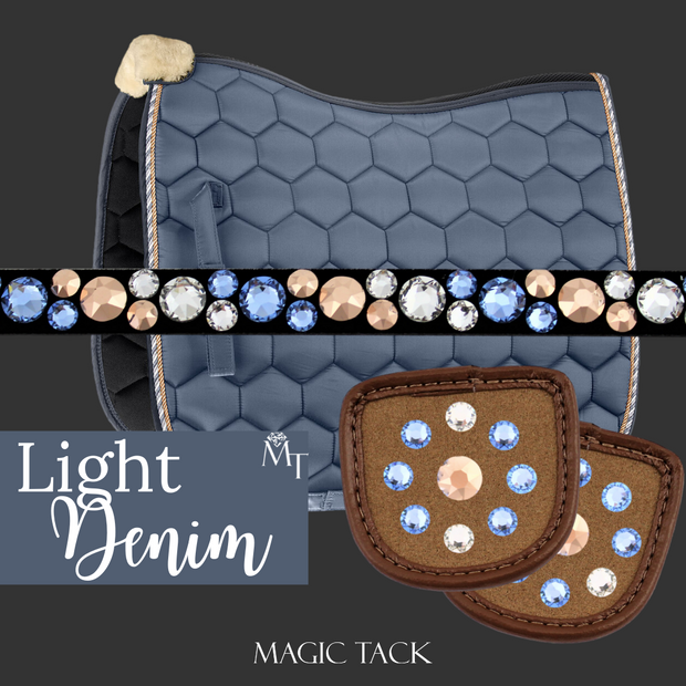 Light Denim Stirnband Bling Classic