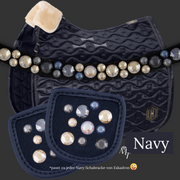 Navy Stirnband Bling Classic