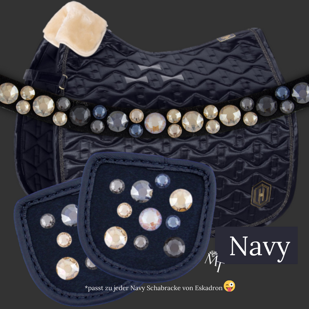 Navy Stirnband Bling Swing