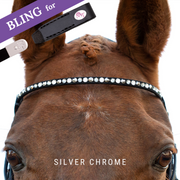 Silver Chrome Stirnband Bling Classic