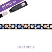 Light Denim Stirnband Bling Classic