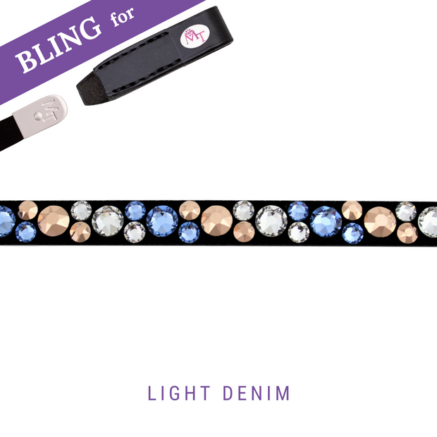 Light Denim Stirnband Bling Classic