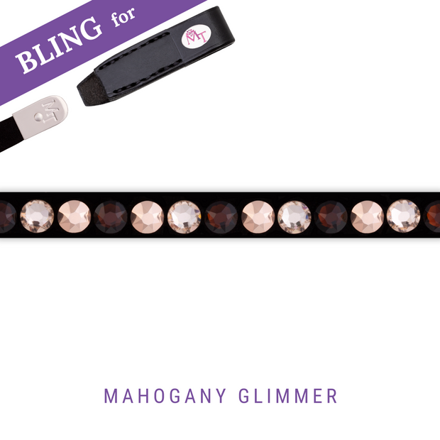 Mahogany Glimmer Stirnband Bling Classic