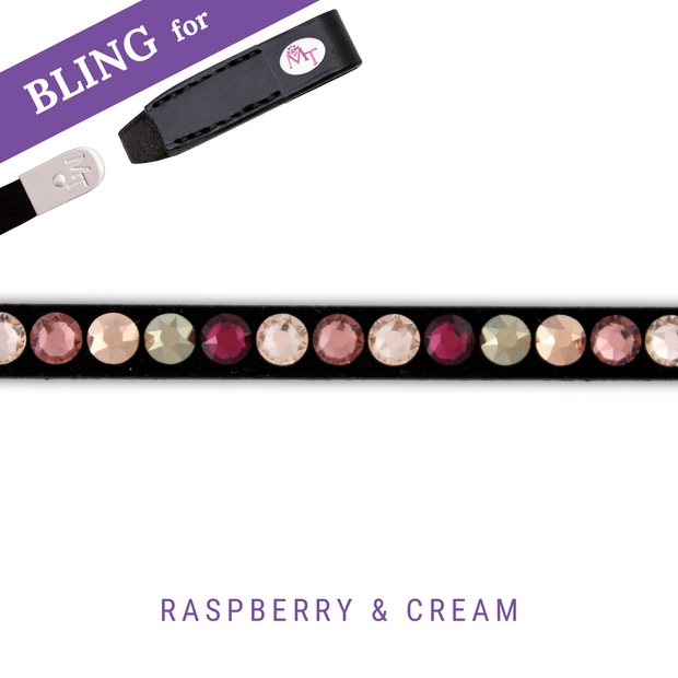 Raspberry & Cream Stirnband Bling Classic