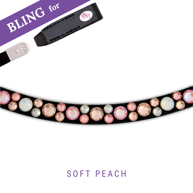 Soft Peach Stirnband Bling Swing