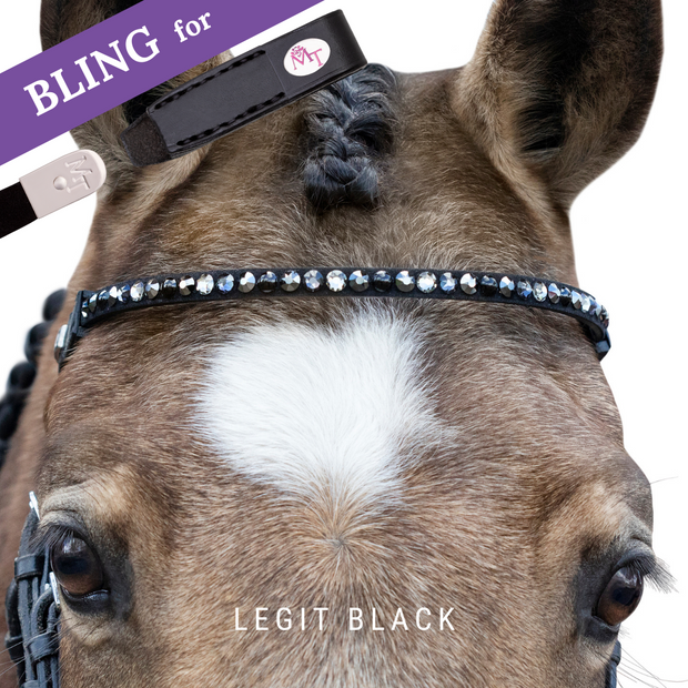 Legit Black Stirnband Bling Classic