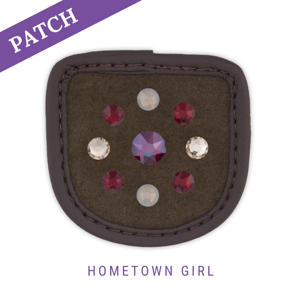 Hometown Girl Reithandschuh Patch braun