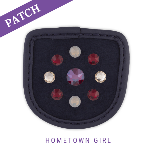 Hometown Girl Reithandschuh Patch blau