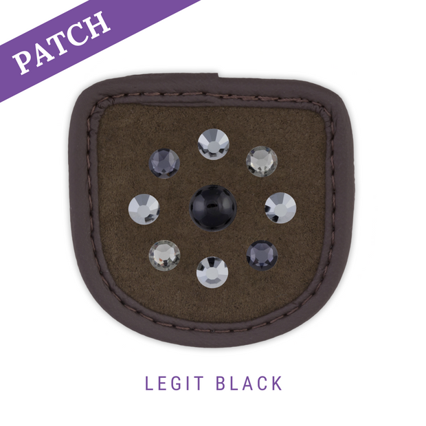 Legit Black Reithandschuh Patch braun