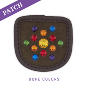 Dope Colors Reithandschuh Patch braun