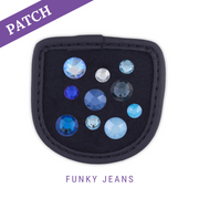Funky Jeans Reithandschuh Patch blau