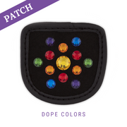 Dope Colors Reithandschuh Patch schwarz