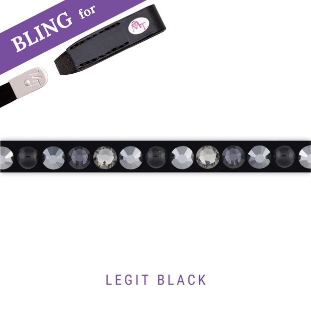 Legit Black Stirnband Bling Classic