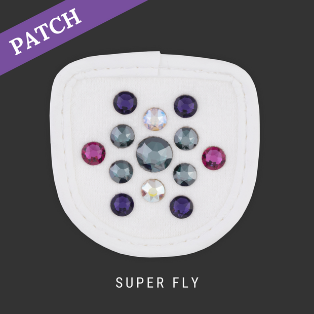 Super Fly Reithandschuh Patch weiß