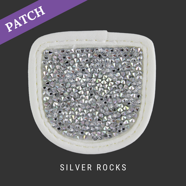 Silver Rocks Reithandschuh Patch weiß