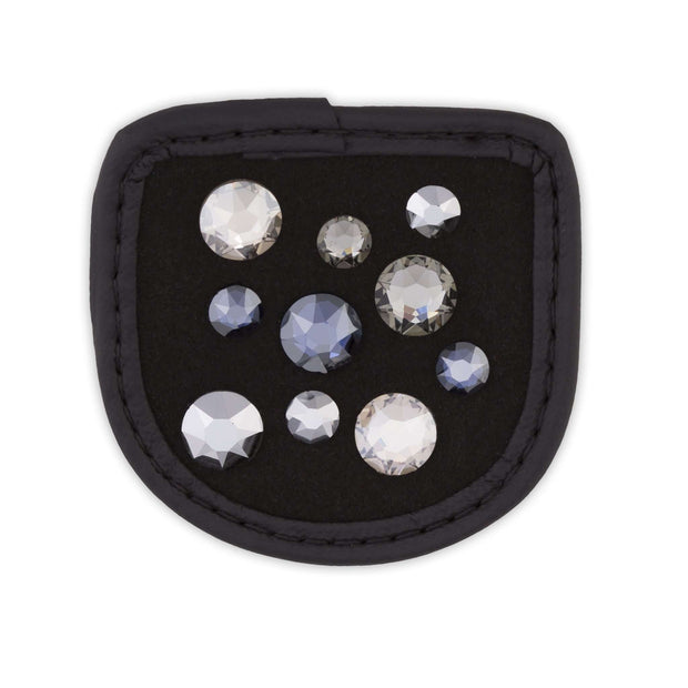 Silver Blue Reithandschuh Patch schwarz