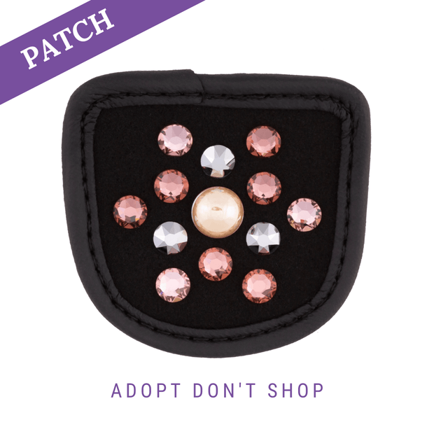 Adopt don`t Shop Reithandschuh Patch schwarz