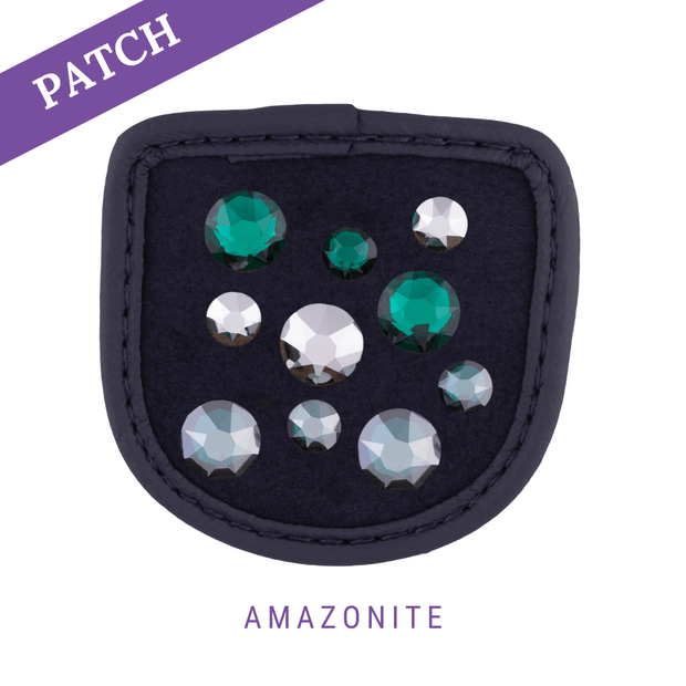 Amazonite Reithandschuh Patch blau