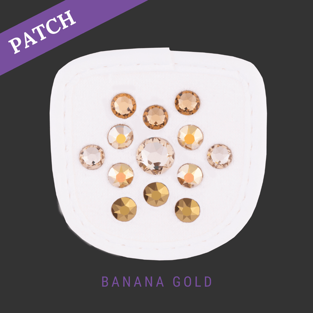 Banana Gold Reithandschuh Patch weiß